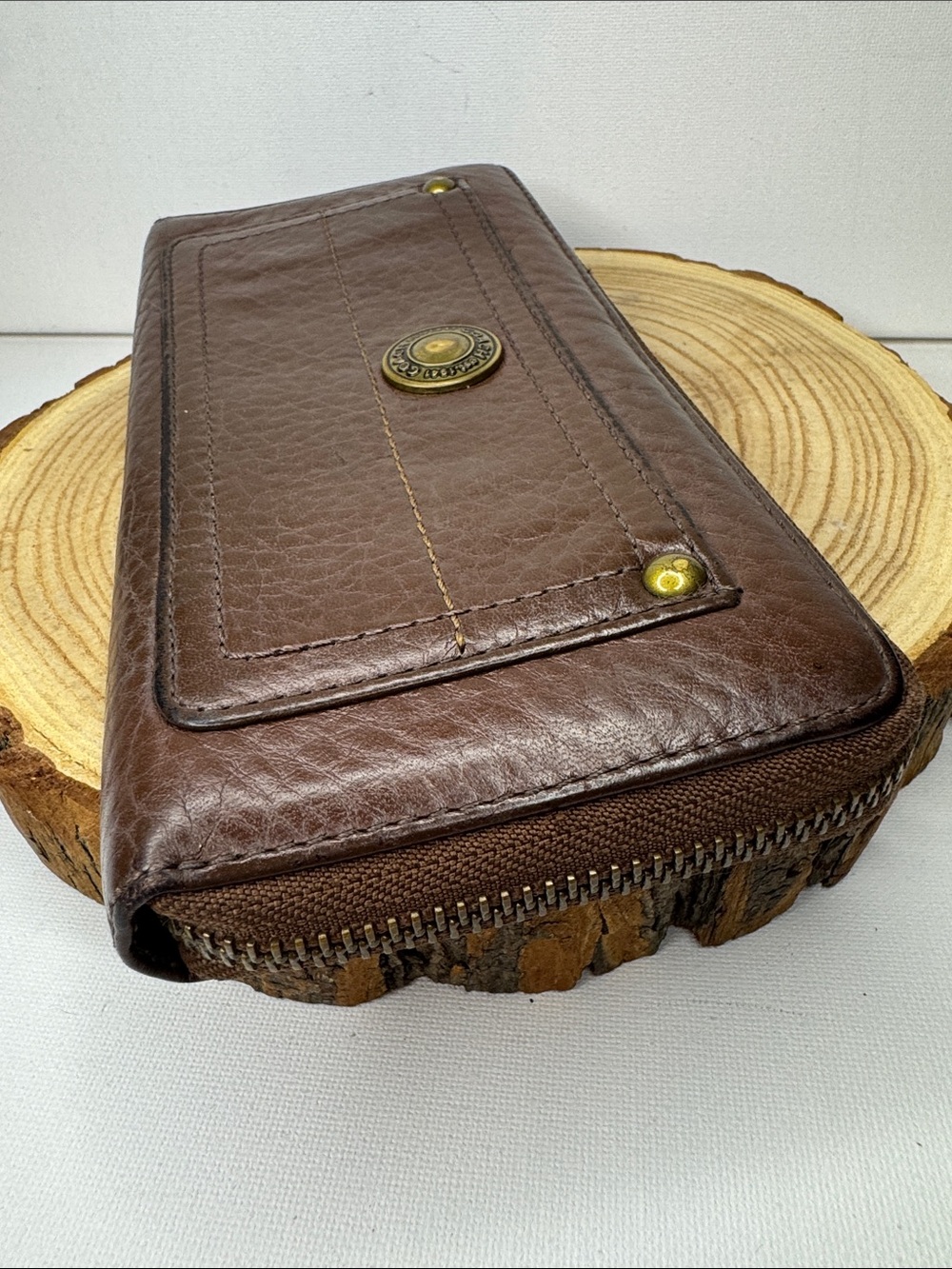 Vintage Coach Chelsea Zip Around Wallet Brown Leather | Classic Legacy | Zip Aro - Picture 5 of 9
